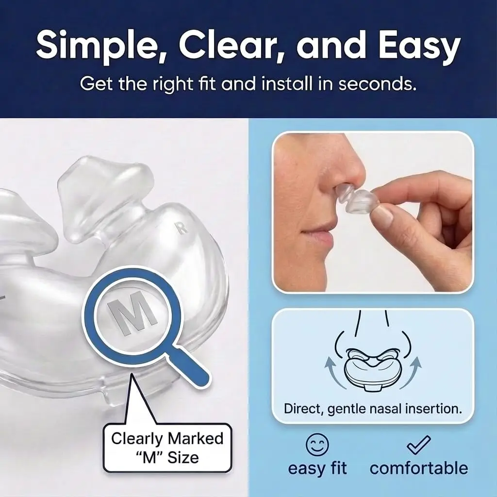 AirFit P10 Nasal Pillow Cushion - Compatible with Resmed P10 Mask-CPAP Mask Accessories Replacement-Soft Lightweight Silicone - view 4