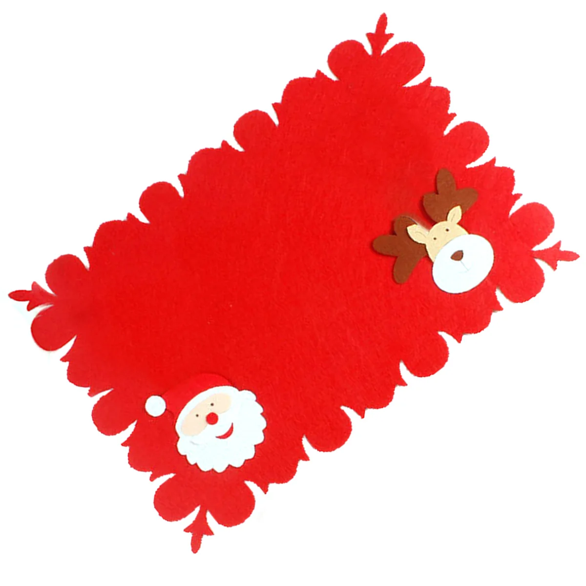 

Christmas Table Mats Premium Material Festive Atmosphere Decor Red Tableware Unique Design Dining Enjoyable