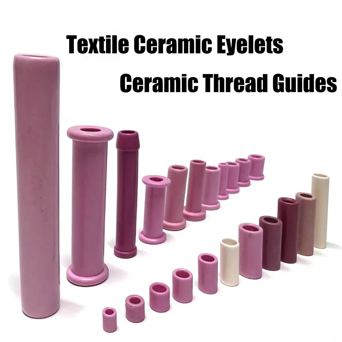 

100pcs-10pcs Alumina Ceramic Tube, Edge-less Ceramic Eyelet, Wear Resistant Yarn Guide For Textile Machinery