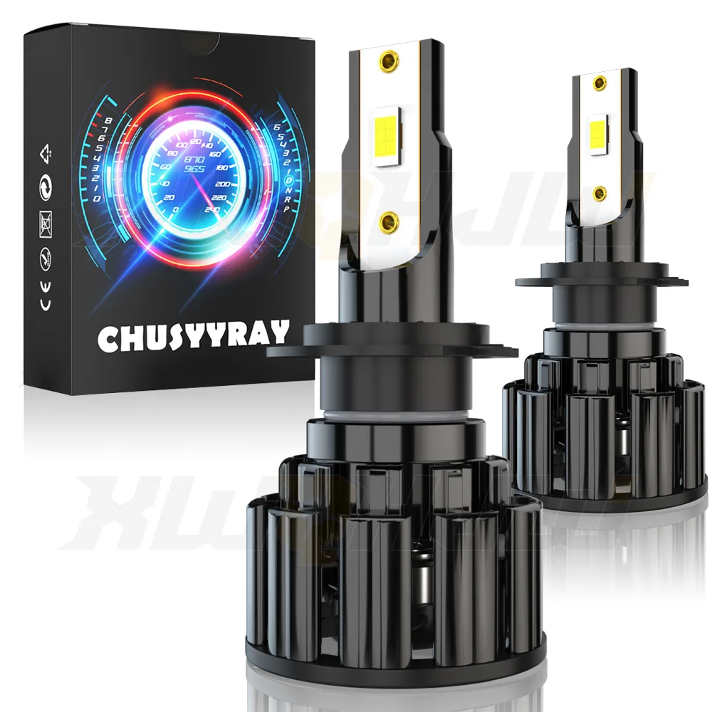 XWQHJW 2PCS Car lights H7 H11 H1 9005 9006 Super Bright LED Headlights High Low Beam Fog Light Bulb White 6000K