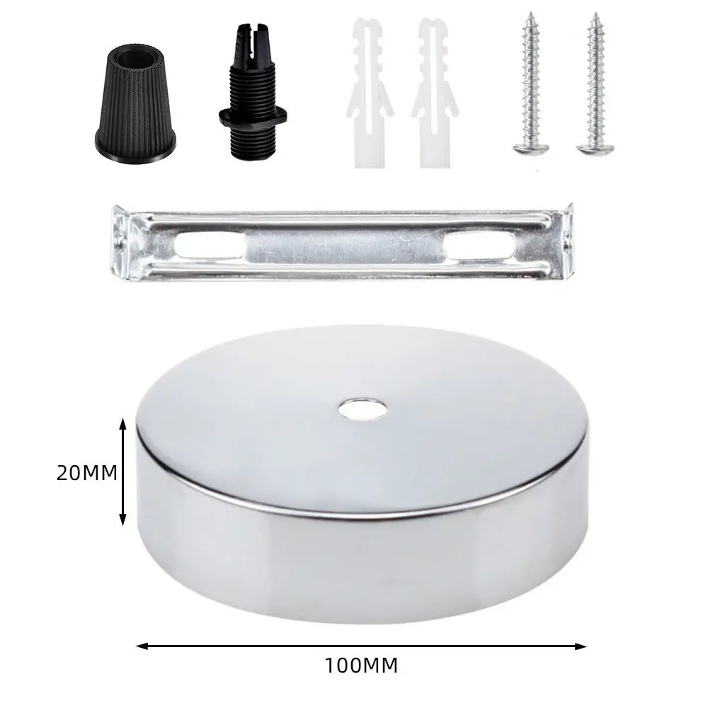 Modern Ceiling Base Plate For Pendant Lighting DIY Repair Kit Iron Plated Round Canopy Accessory Gold Lamp Holder