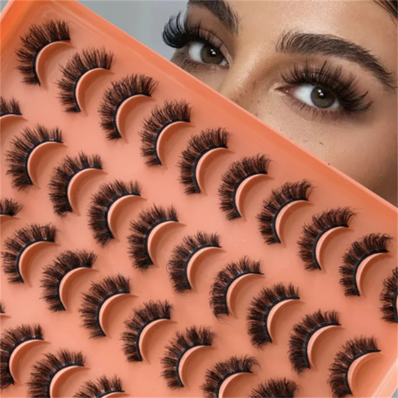 DD合成繊維まつげ ロシアンカール 太くて自然な輝きのあるつけまつげ 卸売 20ペア入り