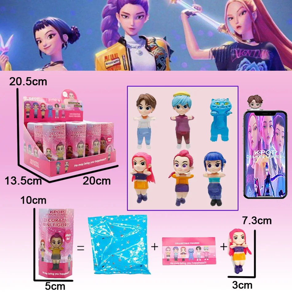 2025 Venta caliente Kpop Demon Hunters caja ciega serie figuras de Anime adornos muñecas Fans niños regalo de cumpleaños