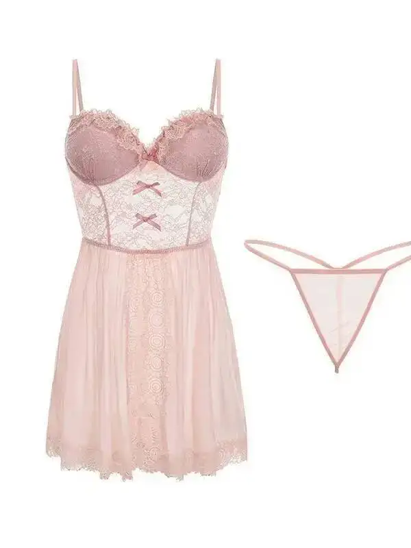 エレガントな新しいスタイルディープ V バックレスセクシーなシアーレースパッド入りドレスソリッドカラーサスペンダーノースリーブドレスチャーミングピュアディザイア KEV0