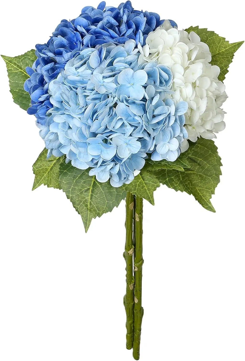 3 Stück 21 Zoll Weiße Hortensien Künstliche Blumen Große Hortensien aus Latex Realistische Hortensienblüten für Hochzeit und Heimdekoration – Detail 15