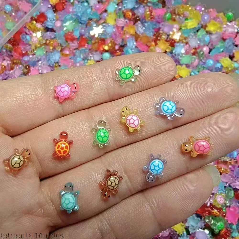 100 Piece Glow in Dark Mini Turtle Figurines