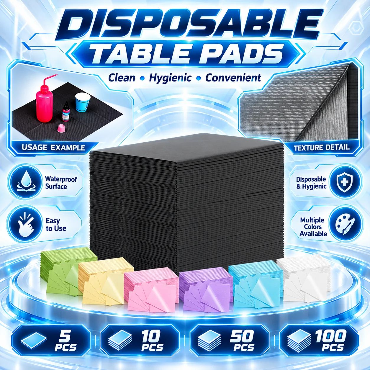 5/10/50/100PCS Disposable Tattoo Cleaning Pads Waterproof Sheets Dental Piercing Bibs Tattoo Studio Accessories