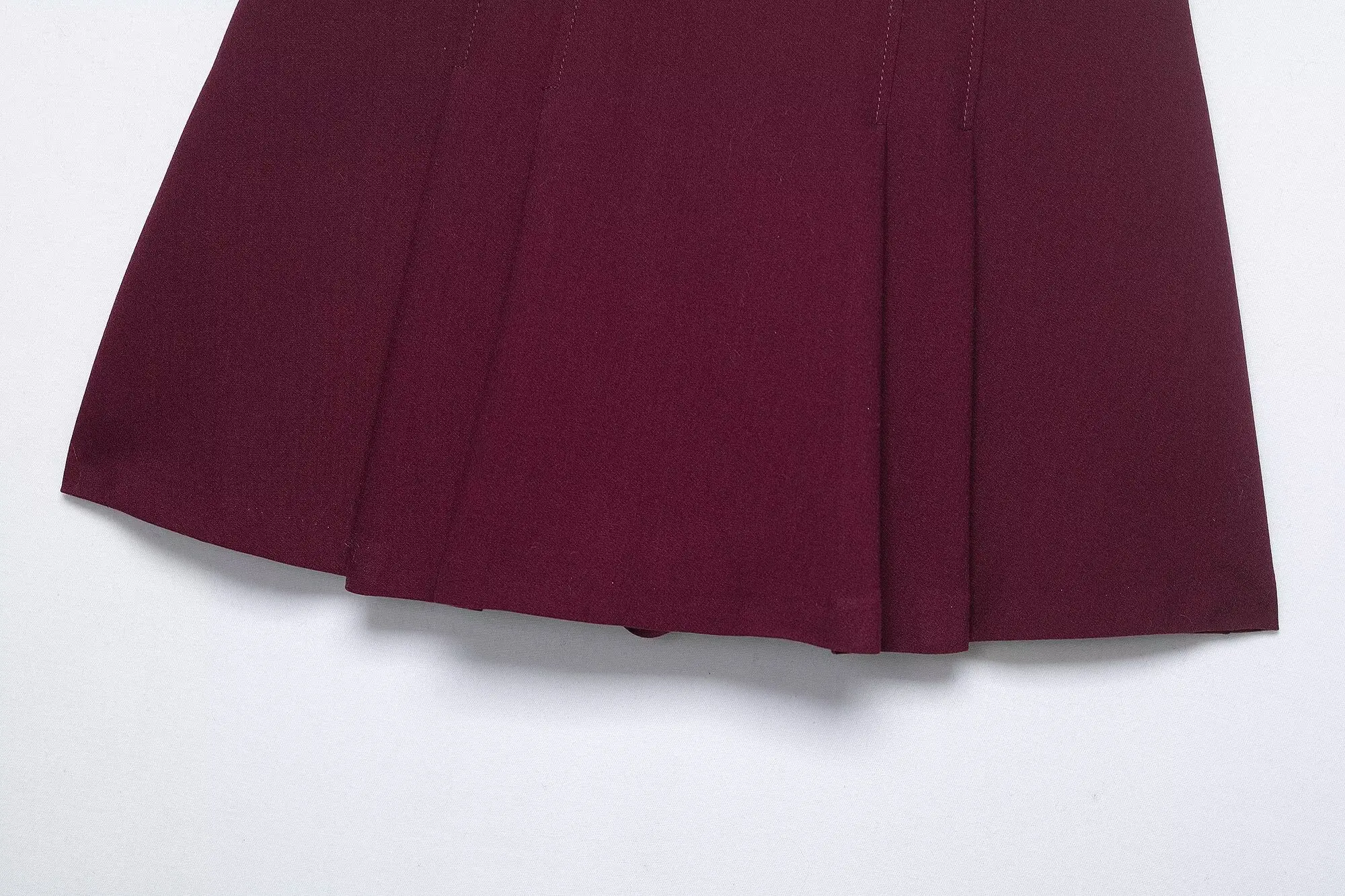 2025 New Arrival Women's Fashion Pleated Decorative Comfortable Casual Versatile Retro High-Waisted Side-Zipper Mini Skirt