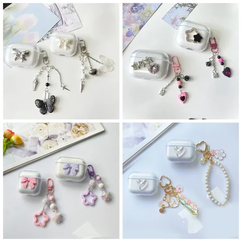 Imagen 1 del producto Para auriculares Honor X7i / LCHSE X7 Lite / X8 funda colgante de lujo con silicona transparente TiinLab S7 funda para auriculares X7