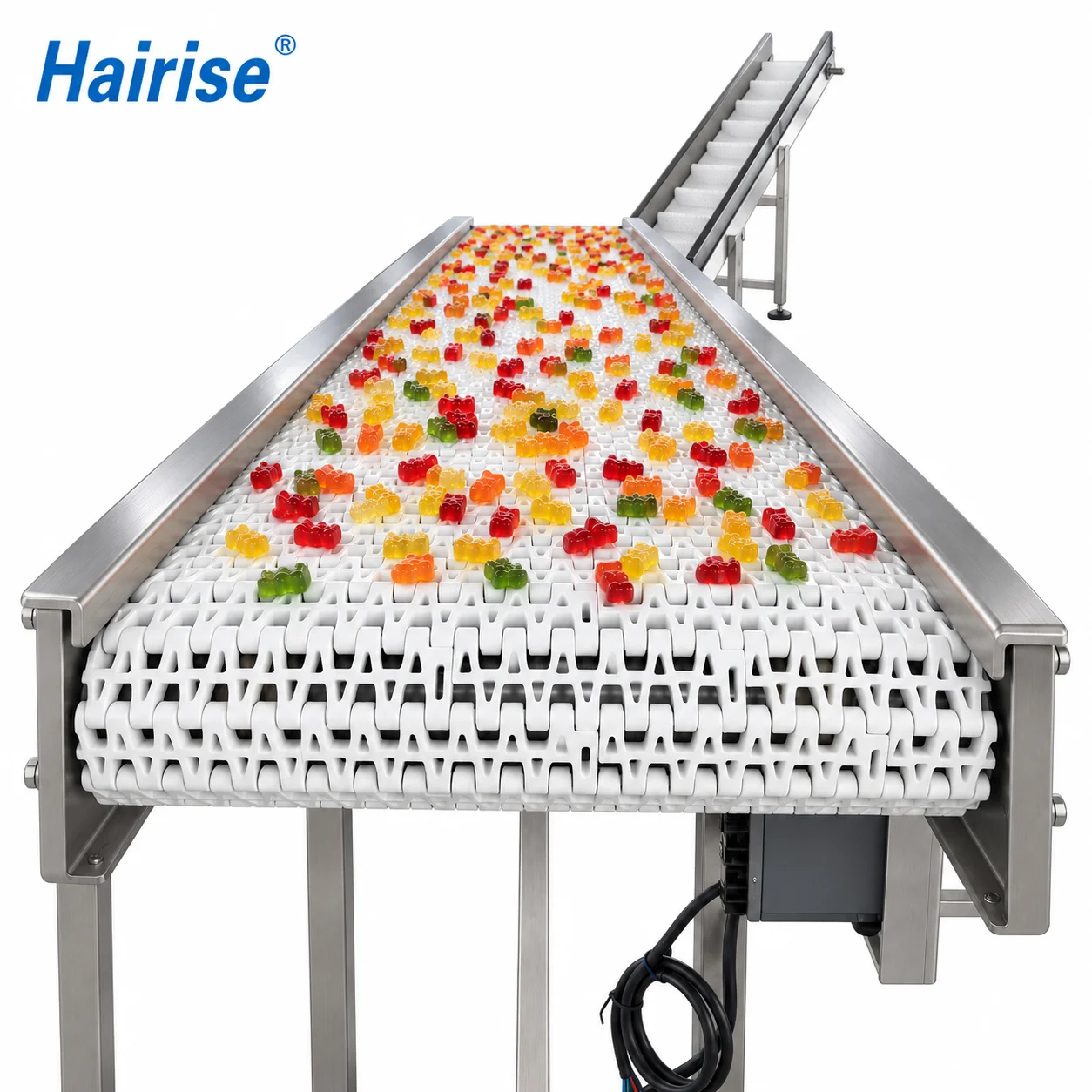 Durable Heavy Loading Turning Curved Plastic Modular Belt Conveyor Machine