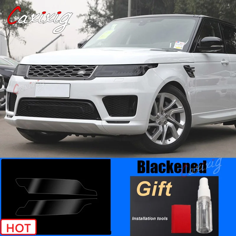 Car Front Lamp Headlight Protective Film Tint Black Transparent TPU Sticker Precut For Land Rover Range Rover Sport 2018-Present