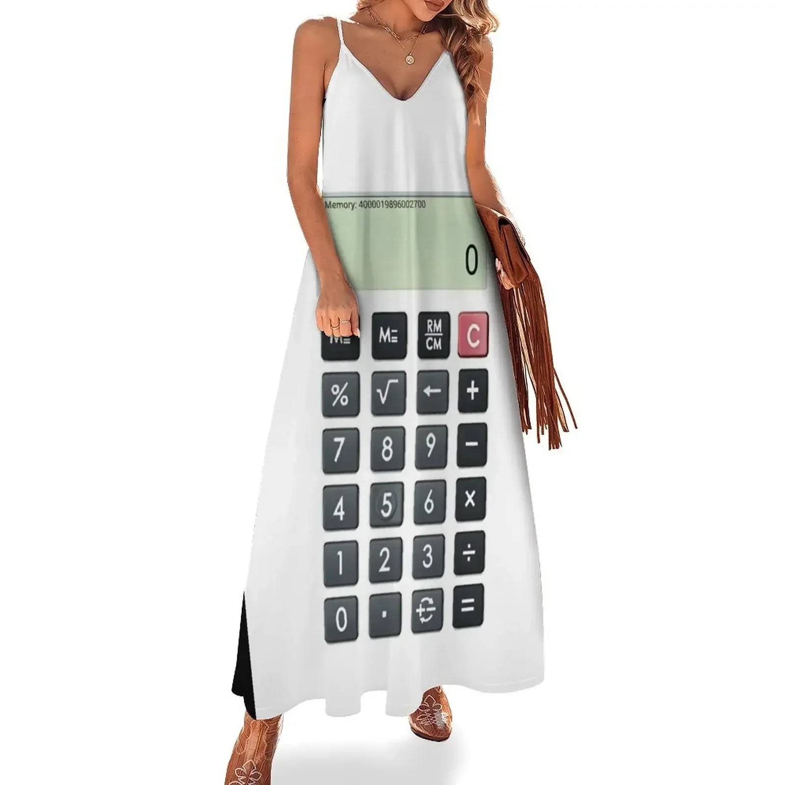 Calculator Sleeveless Dress long dress women summer summer dresses Woman fashion Dress