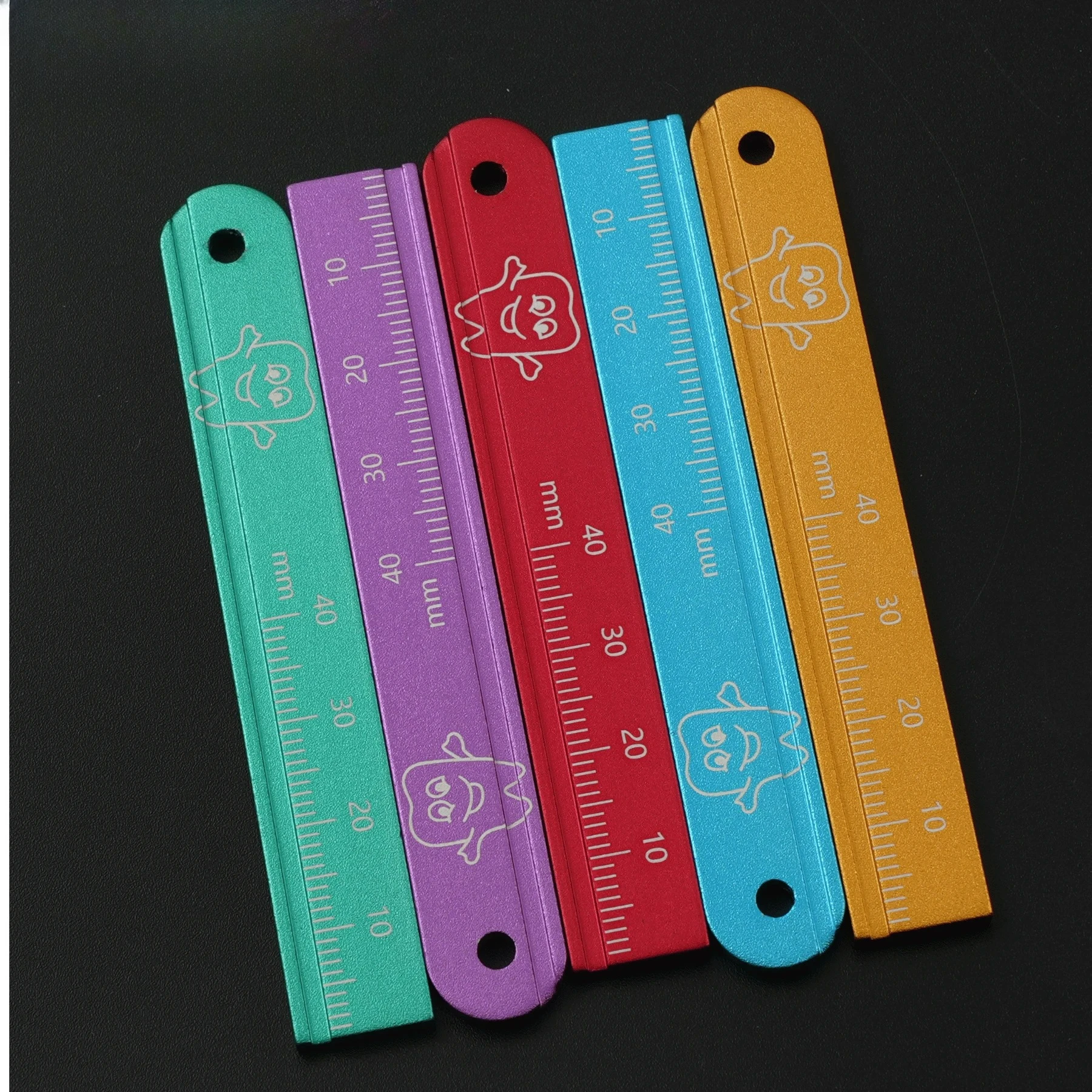 Dental Rulers Aluminium Dentist Endo Finger Ruler Measure Scale Endodontic Dental Instruments Measuring Endo Ruler