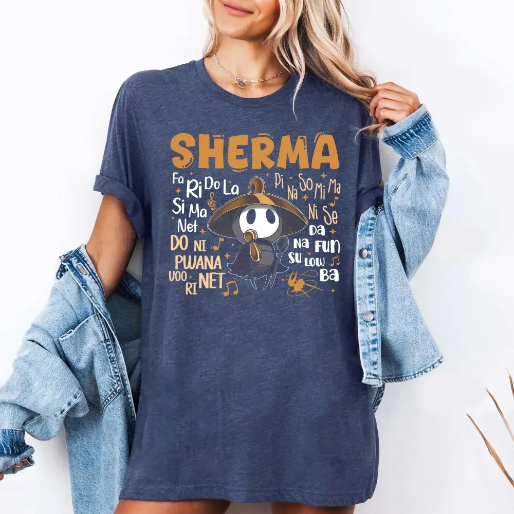 Sherma Song Camisa Hollow Knight Silksong Camiseta Ropa Gráfico Camisa de manga corta Unisex Hombres Mujeres para todas las estaciones