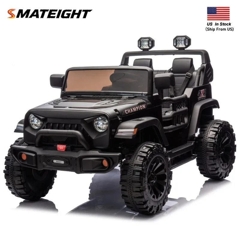 ركوب كهربائي للأطفال بمقعدين 24 فولت 400 وات مع جهاز تحكم عن بعد، تعليق 4 عجلات، أضواء LED، بلوتوث، USB، للأعمار من 3 سنوات فما فوق #1