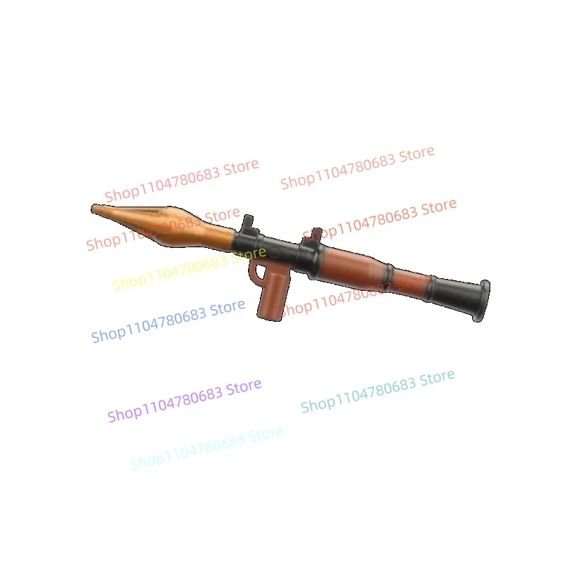 Blocs de construction militaires MOC RPG7, lanceur de fusée, accessoire, modèle d'assemblage, jouet de dessin animé, cadeau de vacances, décoration à collectionner