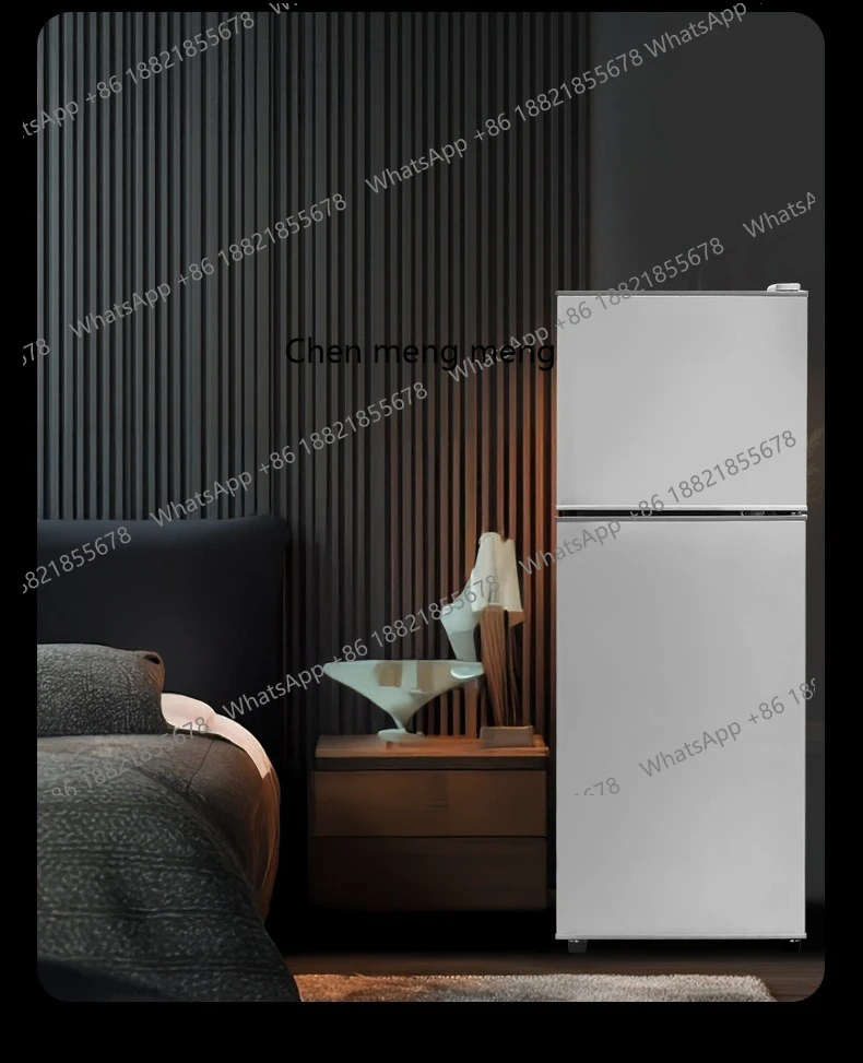 Double-door large-capacity refrigerator for first-class energy-saving household mini-small rental room
