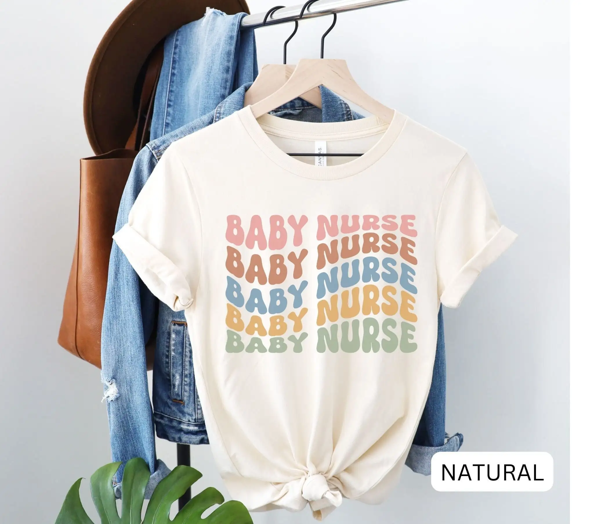 Retro Nurse T Shirt Labor And Delivery Baby New L D Midwife