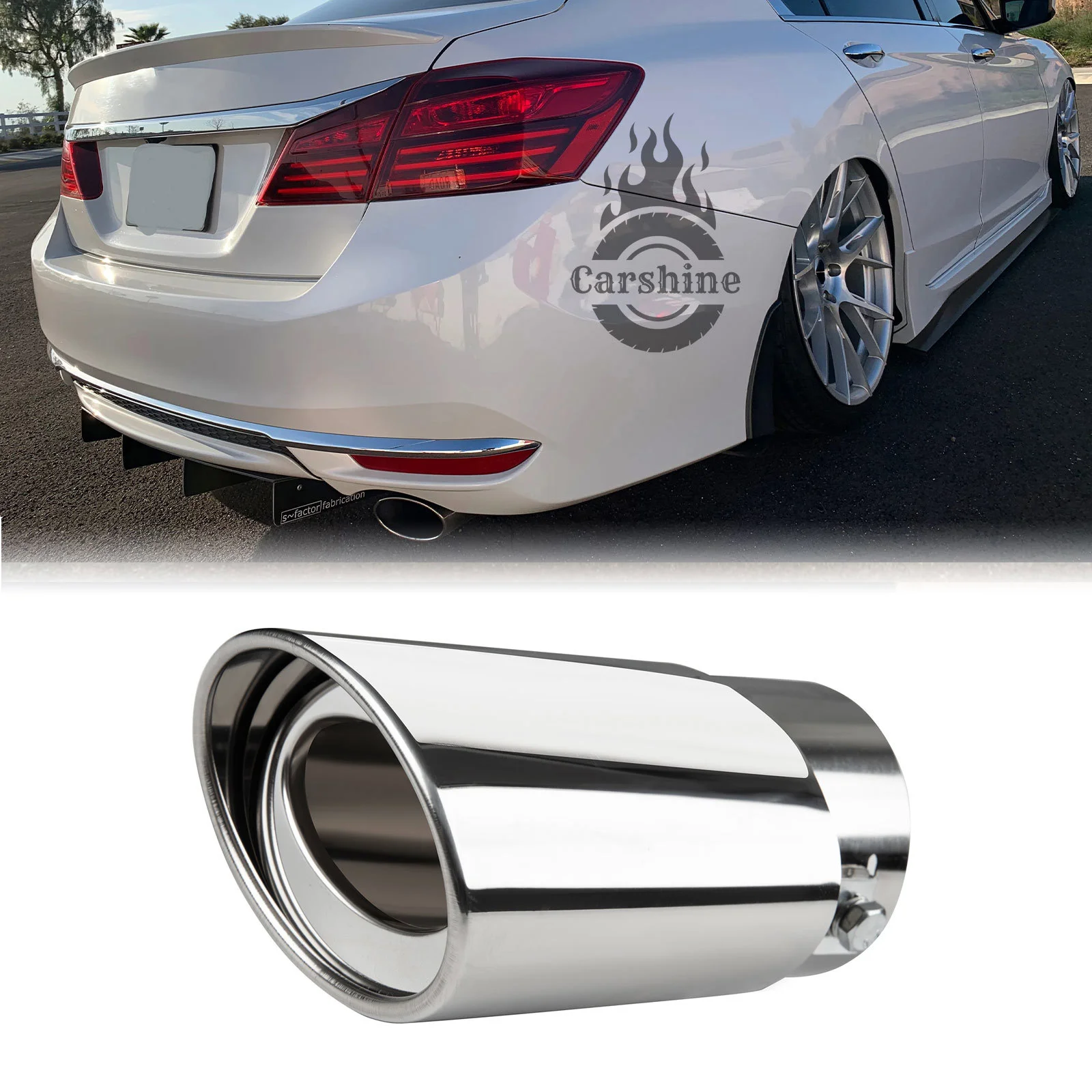 

Автомобильная задняя выхлопная труба, глушитель, наконечник горла, выхлопная труба, подходит для выхода 1,5-2,3 дюйма