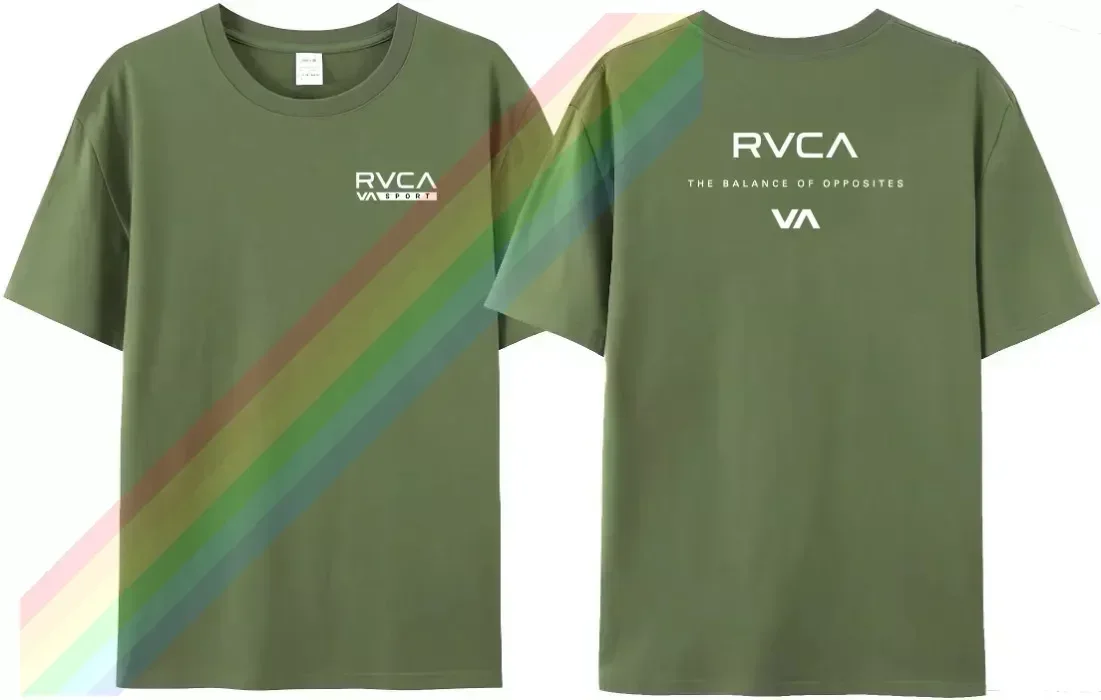 

VA Men's Four Seasons THE BALANCE OF OPPOSITEST Shirt RVCA Fashion Casual Women's Letter Harajuku Retro Top