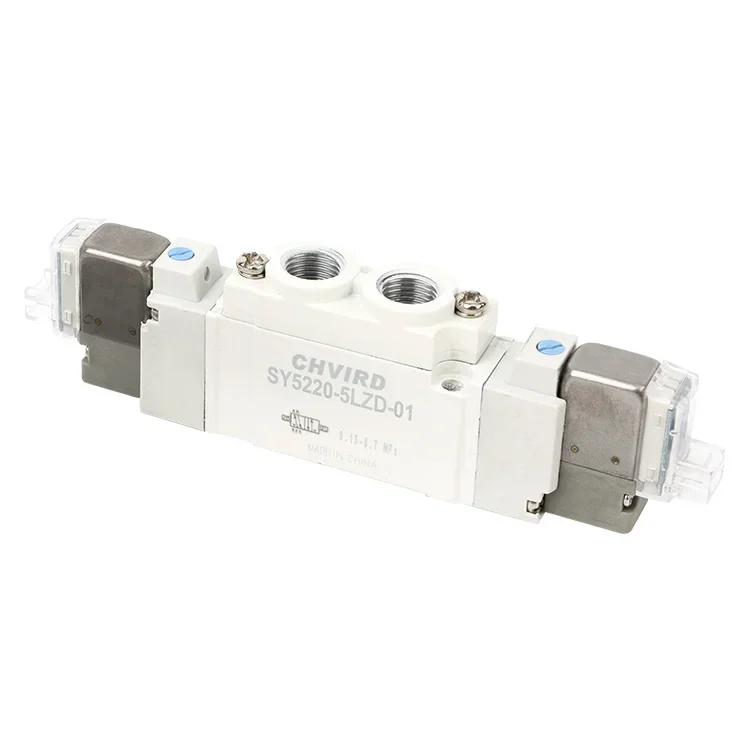 Valvola dell'aria elettrica tipo SMC SY5120-5lzd-01 elettrovalvola pneumatica a doppio effetto DC 24v a 5/2 vie