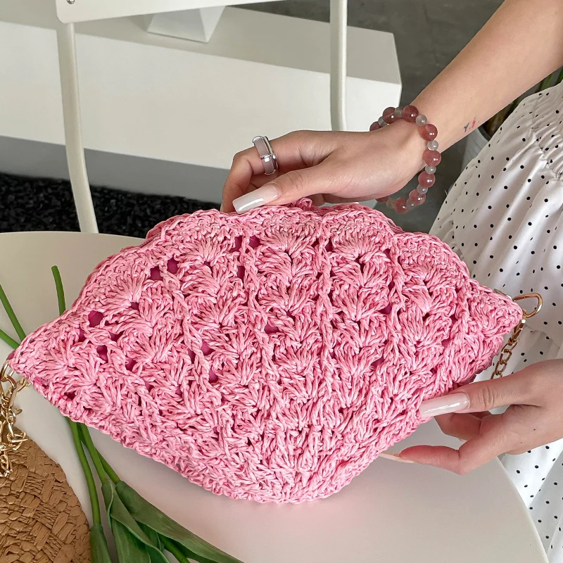 

Straw Beach Bag Women Holiday Mobile Phone Shouder Bag Summer Personality Crossbody Bag for Lady Gril Travel Bohemian Clutch Bag