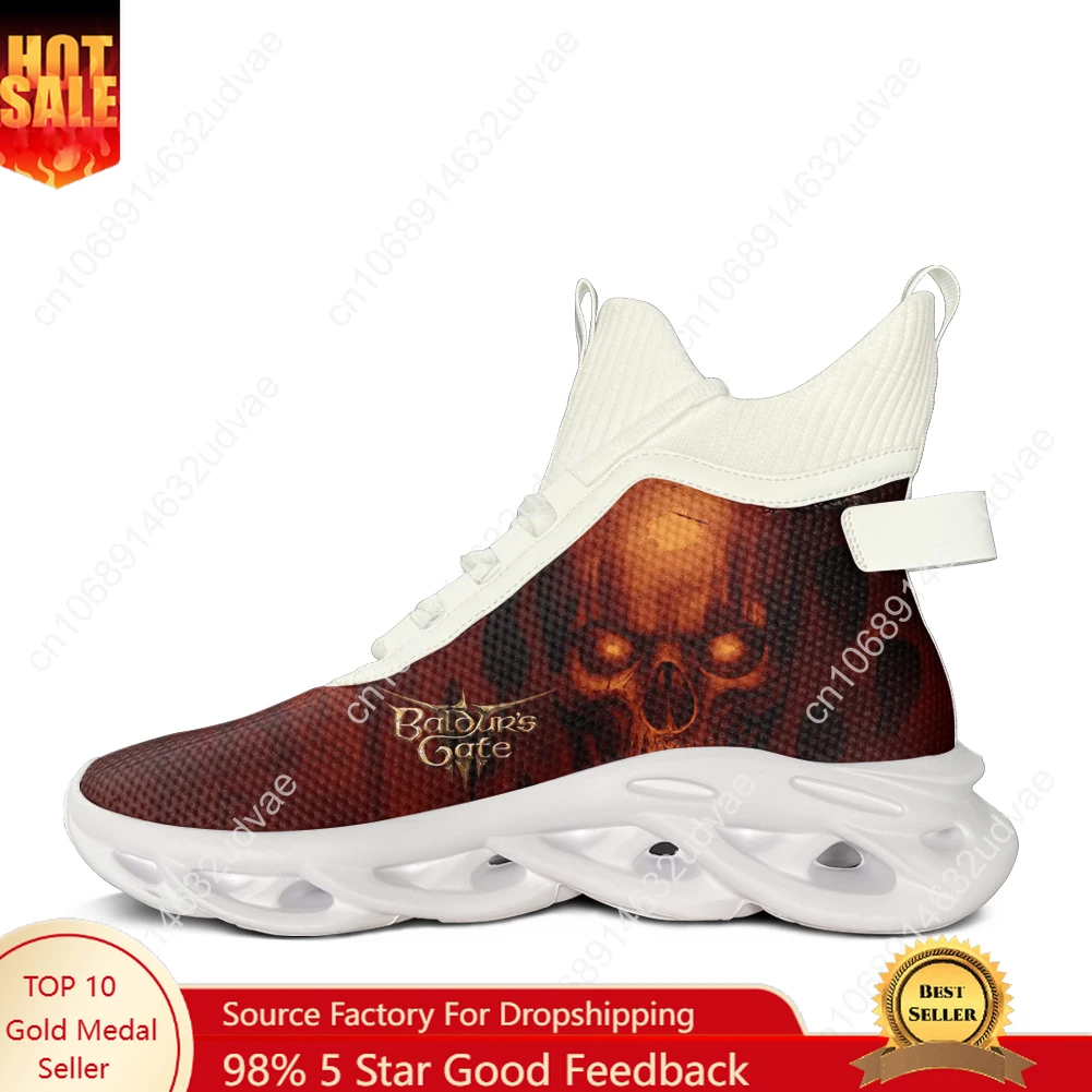 

Baldur's Gate High Top Flats Sneakers Mens Womens Sports Running Shoes High Quality Sneaker Lace Up Mesh Footwear Custom Shoe