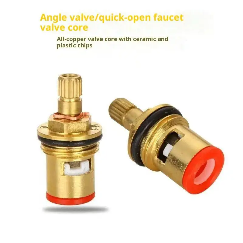 

1/2Pcs Brass Ceramic Disc Stem Cartridge Inner Faucet Valve Tap Valves Universal Replacement For Kitchen And Bathroom
