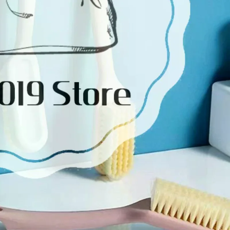 1Pcs Soft Bristle Cleaning Brush With Long Hanging Handle Non Scratch Bristles For Laundry Shoe Washing Daily Use