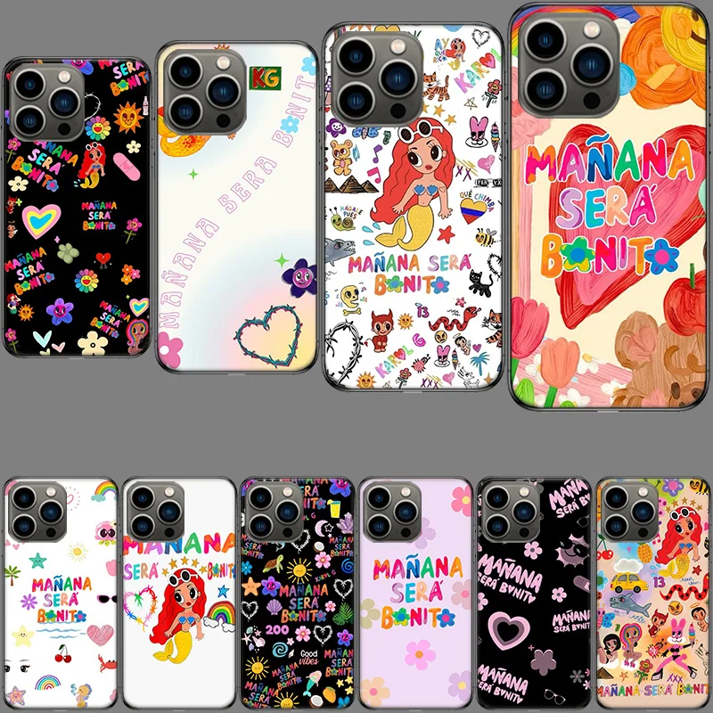 Karol G M-Manana Sera B-Bonito Phone Case For Apple Iphone 15+ 14 Plus 16 Pro Max 12 13 Mini 11 Pro X XS Max XR Cover Shell Coqu