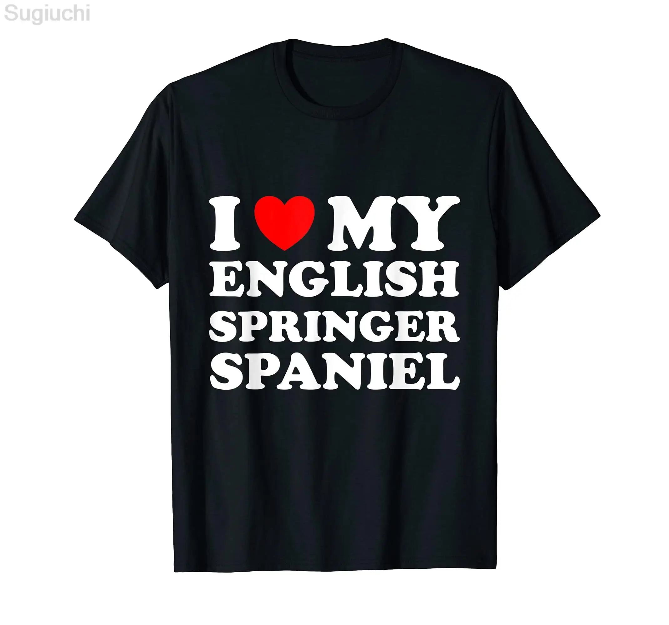 English Springer Spaniel Dog Lover T-Shirt 100% Cotton Men Women Unisex Hip Hop T Shirts For Gift Size XS-5XL