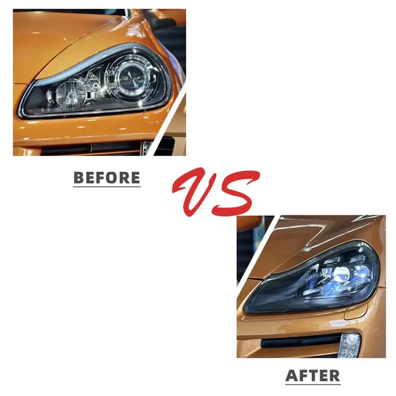 Pair 2021 LED Headlight Assembly Upgrade For Porsche Cayenne 957 2008-2010 Front Head Lamp Car Lights Auto Lamp Accessory - view 2