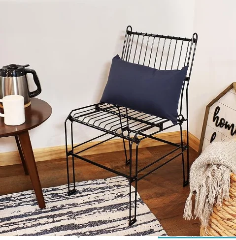 Modern iron outdoor dining chair dining room living room kitchen assembly wire chair