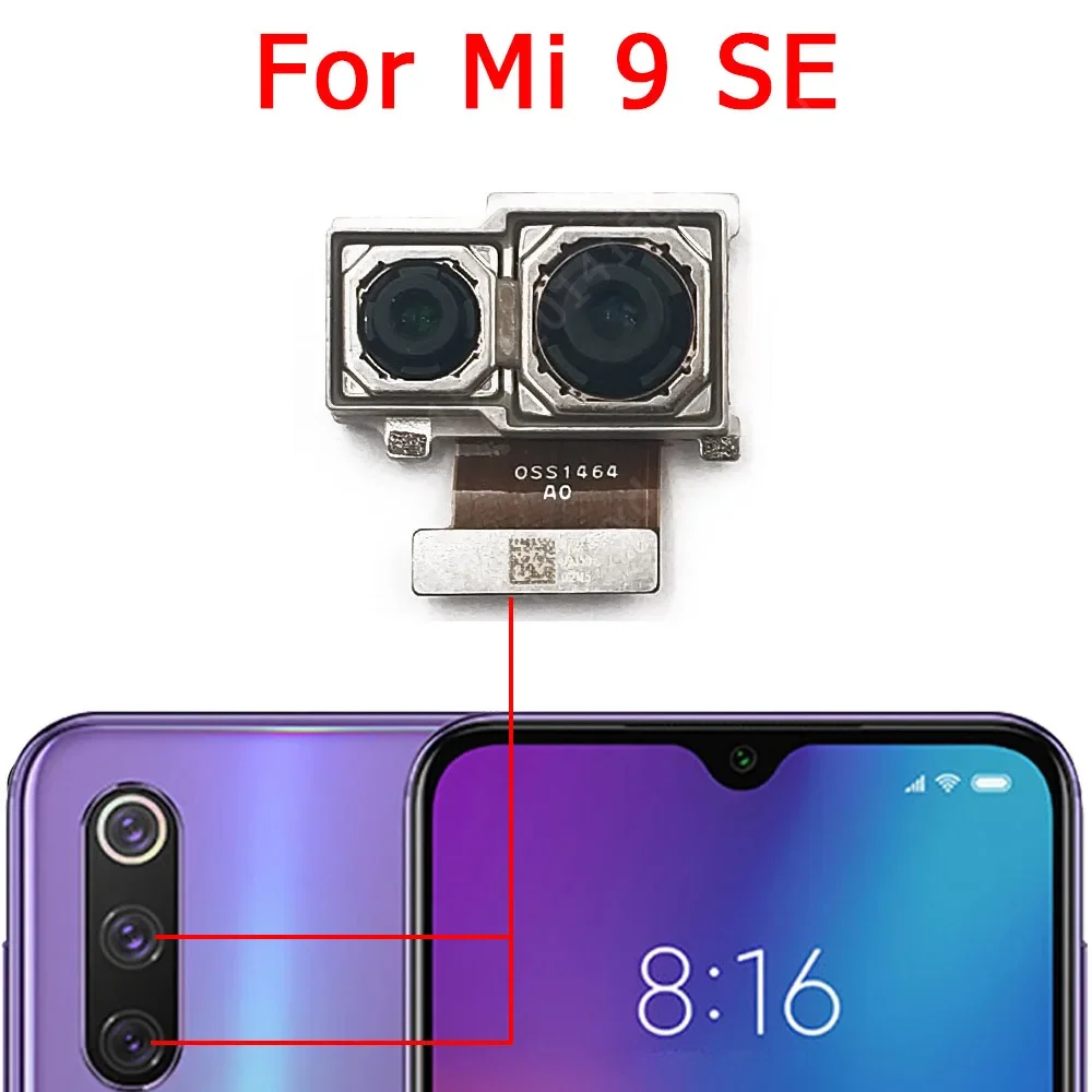 Rear Camera For Xiaomi Mi 9T Pro 6 8 Lite 9 SE Mi6 Mi8 Mi9 Back Camera Module Backside Flex Replacement Repair Spare Parts