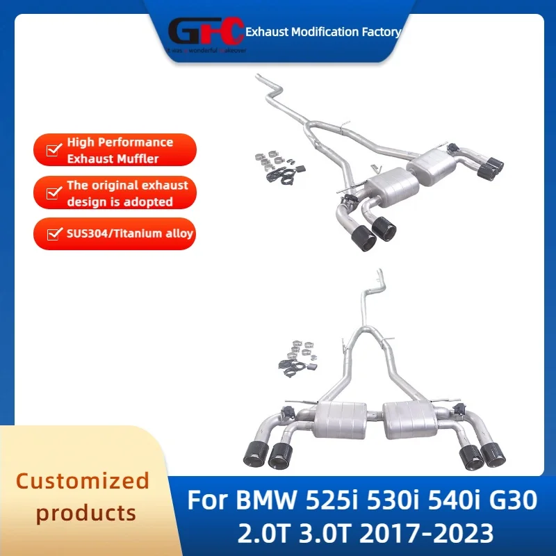 

Выхлопная система Catback Valvetronic для BMW 525i 530i 540i G30 2.0T 3.0T 2017-2023: Высокопроизводительный глушитель из нержавеющей стали с клапаном