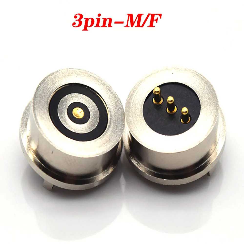 3Pin 10A high current magnet suction spring pogo pin connector male female probe DC power charging magnetic connector