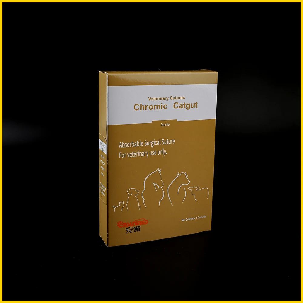 Catgut-hilo absorbente sin aguja para mascotas, 100m, 75m, 50m, Animal, cerdo, ganado, oveja, gato, perro, suministros de Hospital