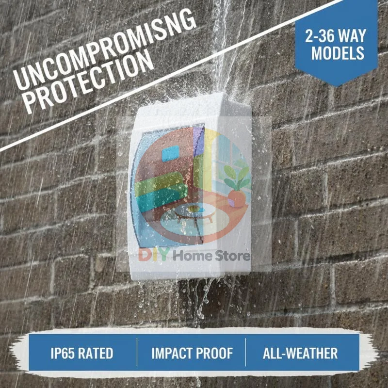 IP65 Waterproof 3-12 Ways Distribution Box HT Series Shock Resistant ABS Electrical Junction Box for Commercial Wiring