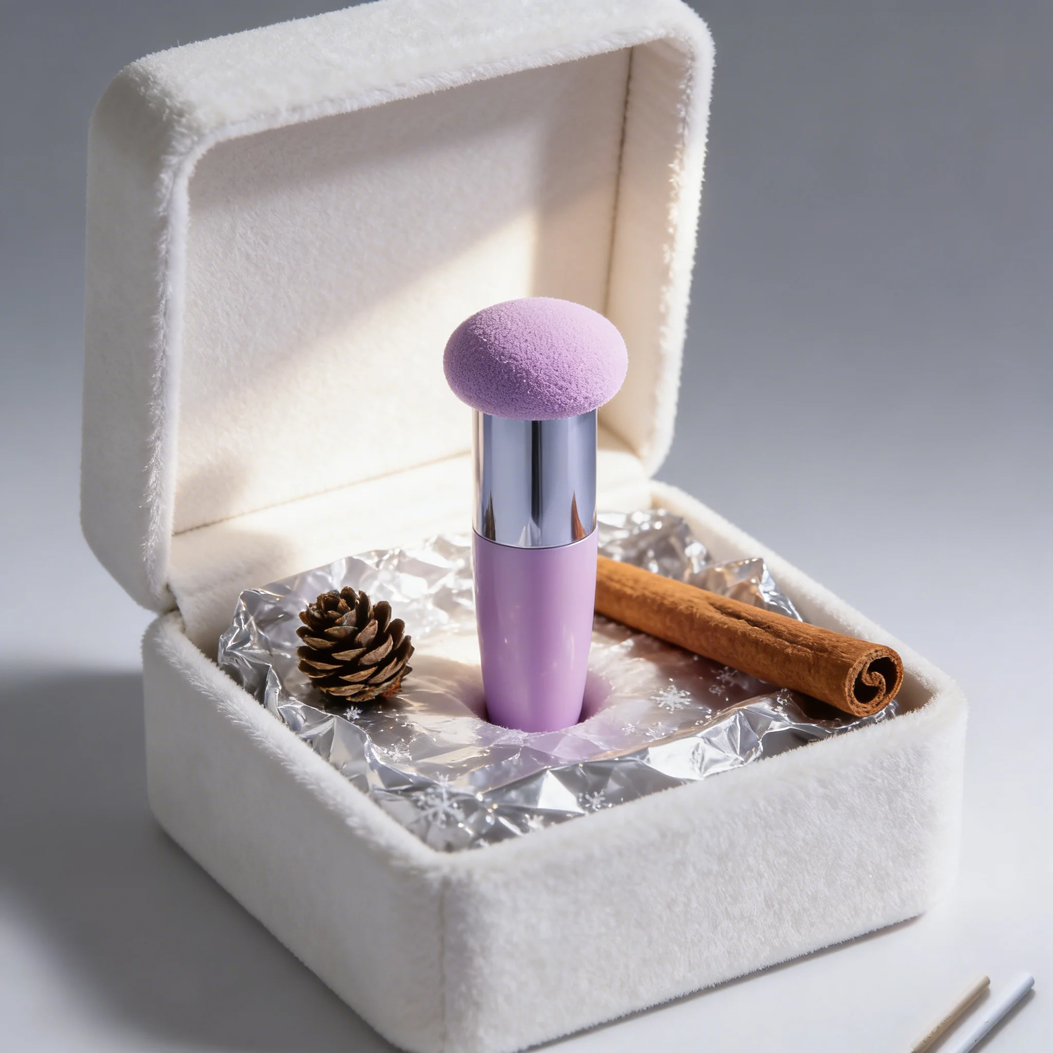 Spugna per trucco in silicone per il viso: soffio liscio a forma di proiettile per una miscelazione precisa della fondotinta, ideale per il glamour natalizio