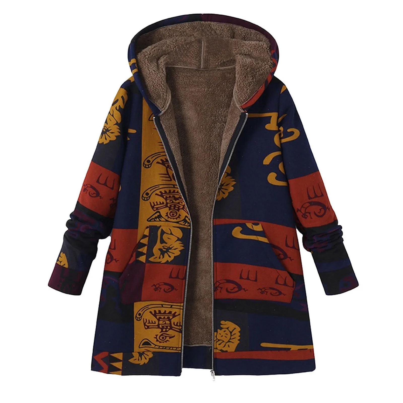 Damen Wintermantel Parka mit Kapuze gepolsterte Jacke Plüsch Top Retro Wärme kostenloser Versand Großhandel plus Größe Jacke koreanische Mode