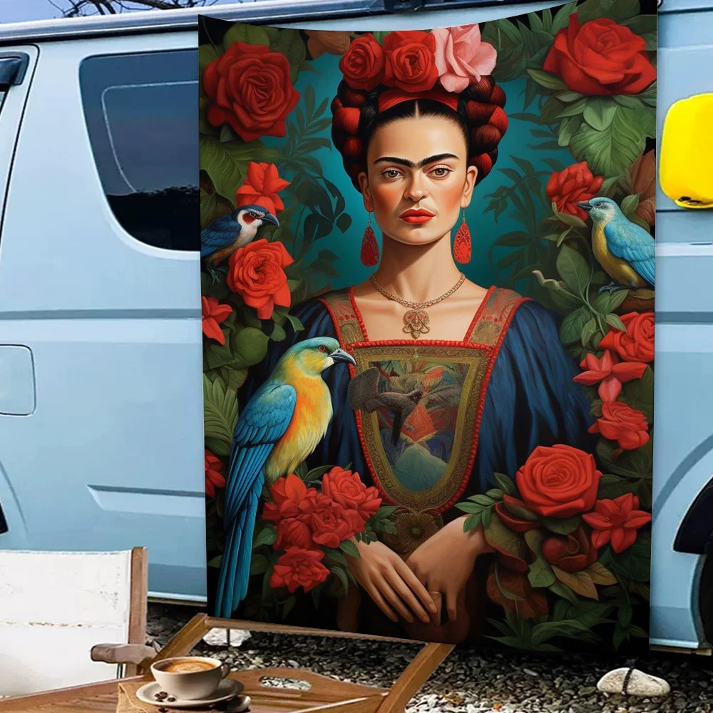 Fashion Art flag High End Quality Living Room Home Banner Printing Artistic Atmosphere Style Camping F-Frida K-Kahlos