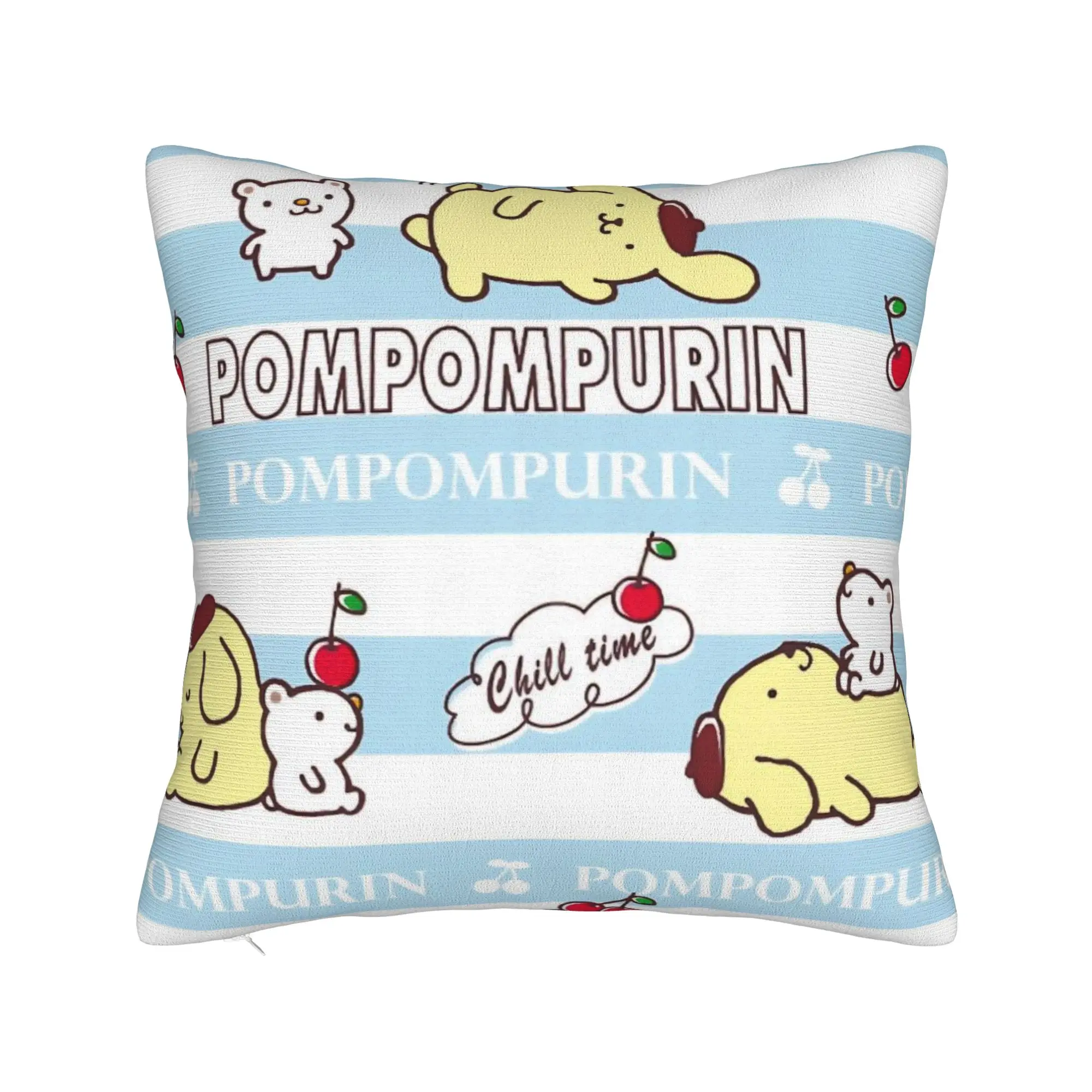 Pompompurins Cartoon Cute Pillowcase Printed Polyester Cushion Cover Decor  Pillow Case Cover Home Dropshipping 45X45cm