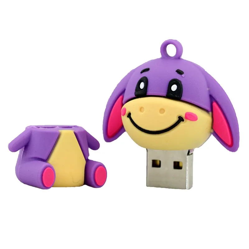 High Speed 128GB Usb Flash Drive Cute Animal Pen Drive Donke Pig Tiger 4GB 32GB 64GB U Disk Creative Pendrive USB 2.0 Toys Gift