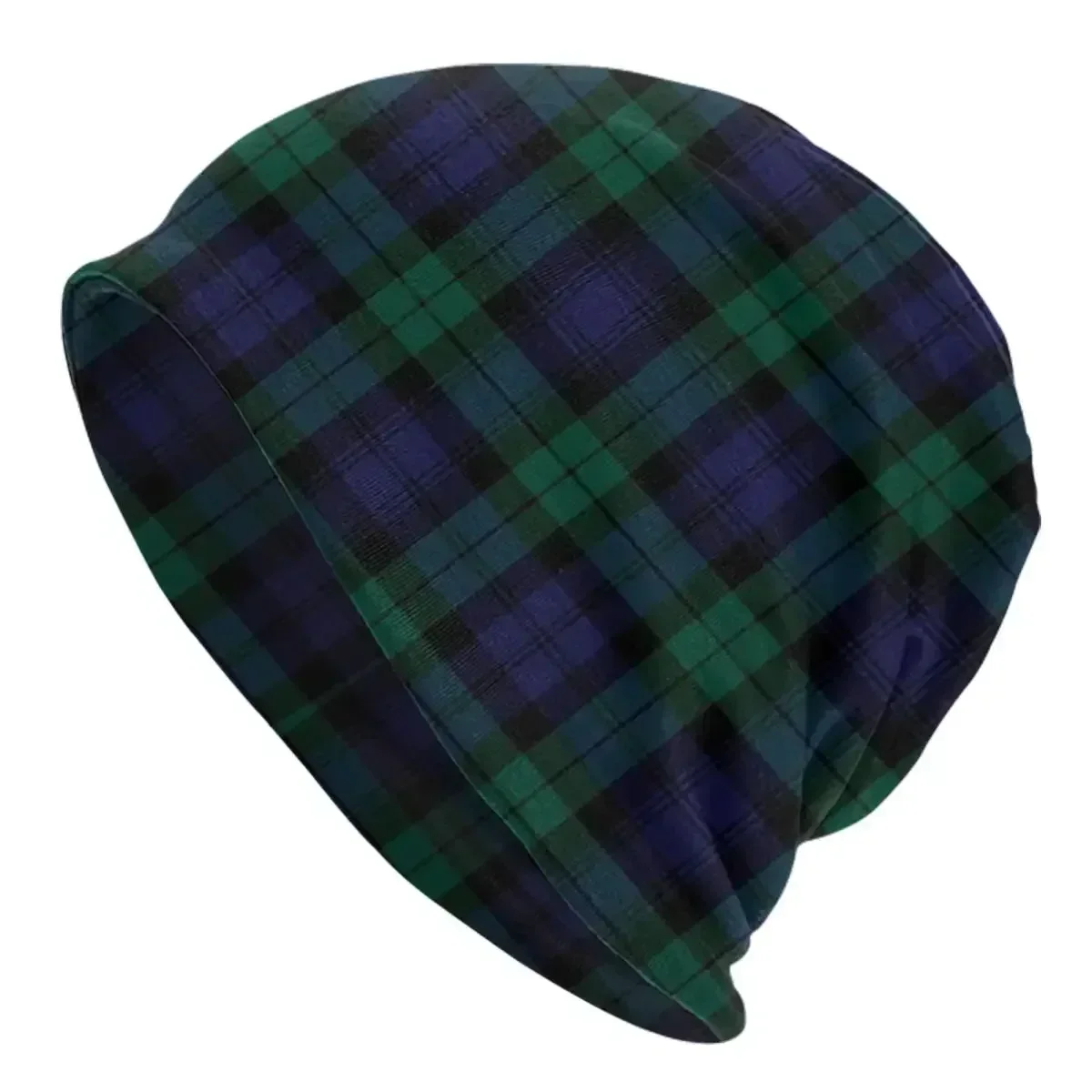 Blackwatch Tartan Modern Plaid Skullies Beanies Hats Warm Autumn Winter Outdoor Cap Knitted Bonnet Caps for Men Women Adult