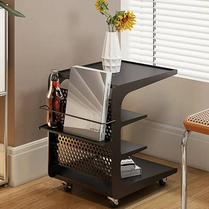Small Bedroom Bedside Tables Storage Nordic Library Modern Bedside Table Metel Narrow Fashion Nachttisch Home Furniture GXR36XP