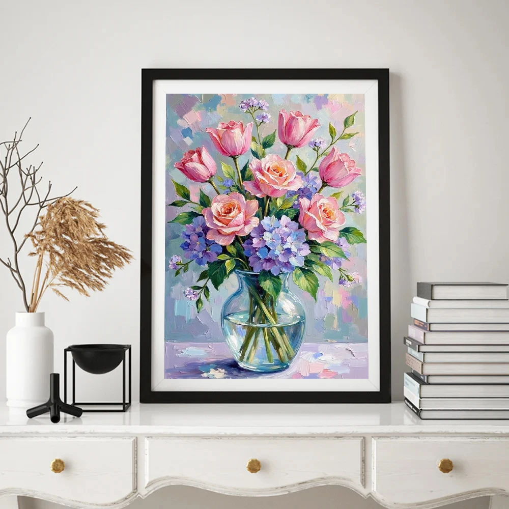 5D Diamond Painting Bouquet in Cup Color Flower Art Full Diamond Mosaic Cross Stitch DIY Modern Home Decor New Arrivals 2025