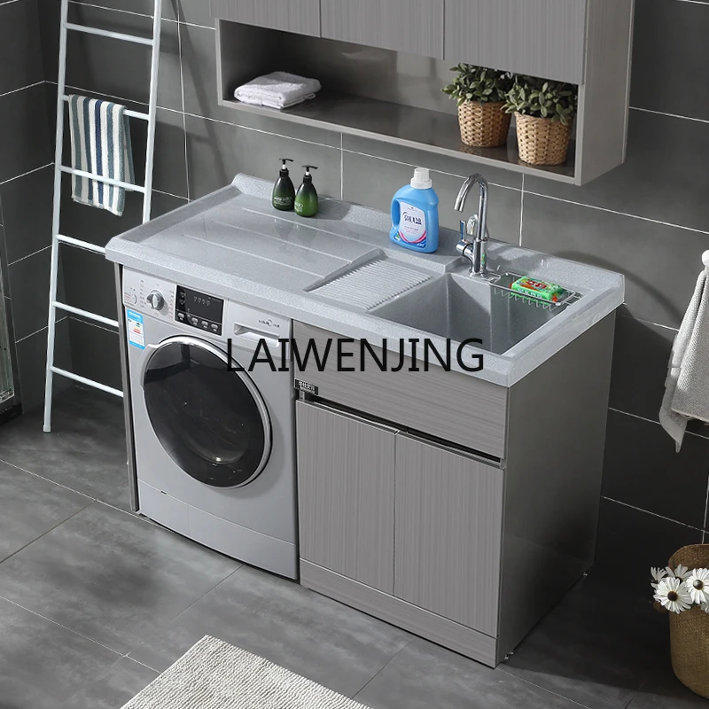 

SGF High and Low Washing Machine Cabinet Balcony with Washboard Bathroom Cabinet