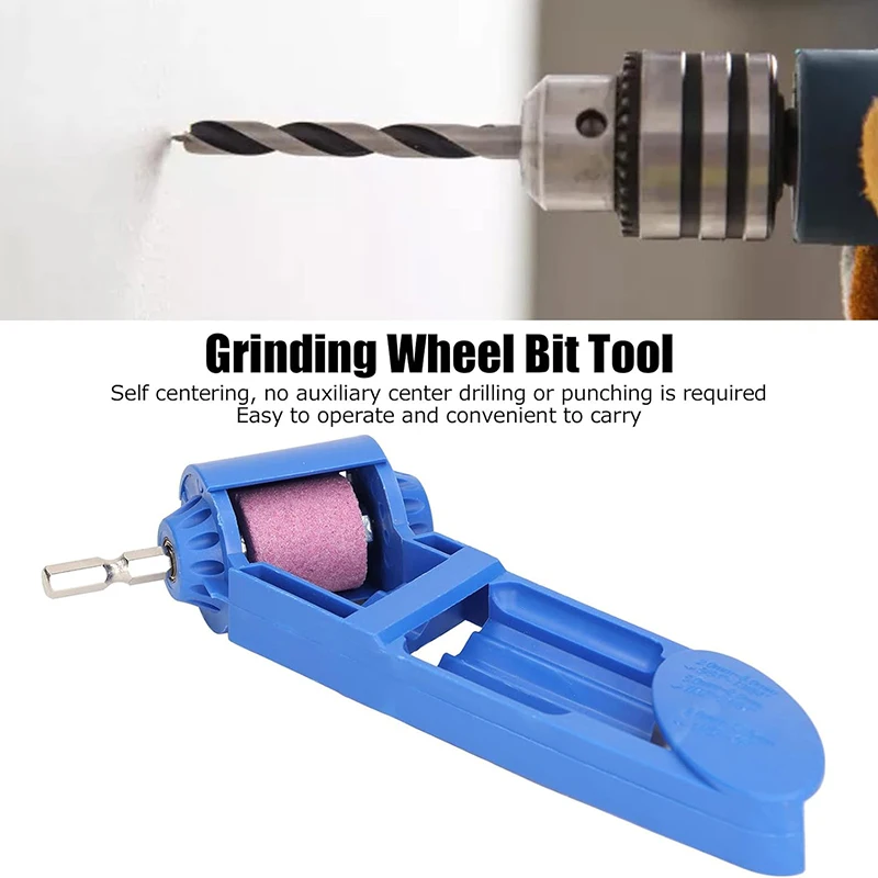 1Pcs Portable Drill Bit Sharpener With Grinding Wheel For Quick And Easy Sharpening Of Nail Drill Bits, Sharp And Ready