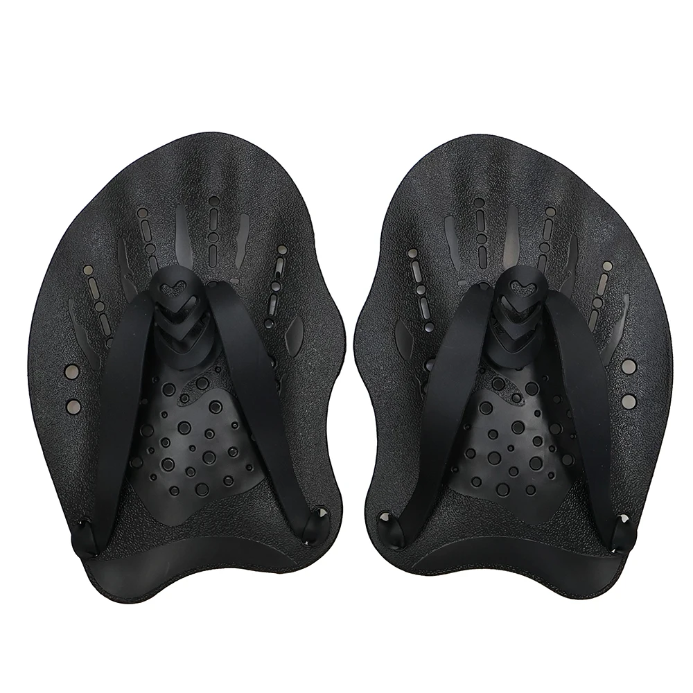 Schwimmtrainings-Handflossen, Schwimmpaddel, Freestyle-Schwimm-Froschflossen mit verstellbaren Silikonbändern – Detail 11