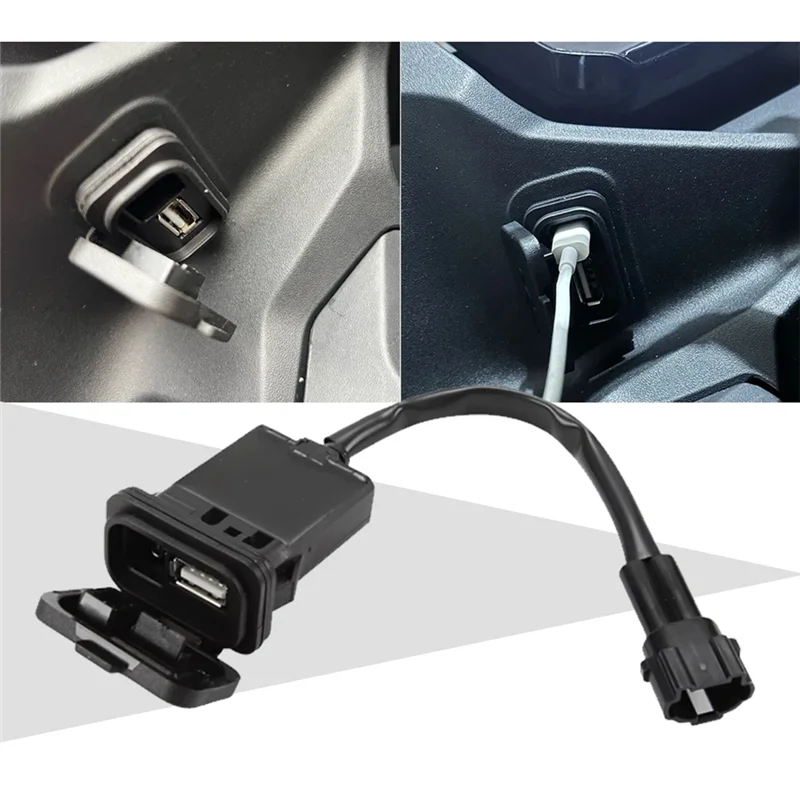 

Настоятельно рекомендуется цельный мотоцикл USB интерфейс зарядки розетка импульсный порт зарядки черный пластик для CFMOTO 450SR SR4